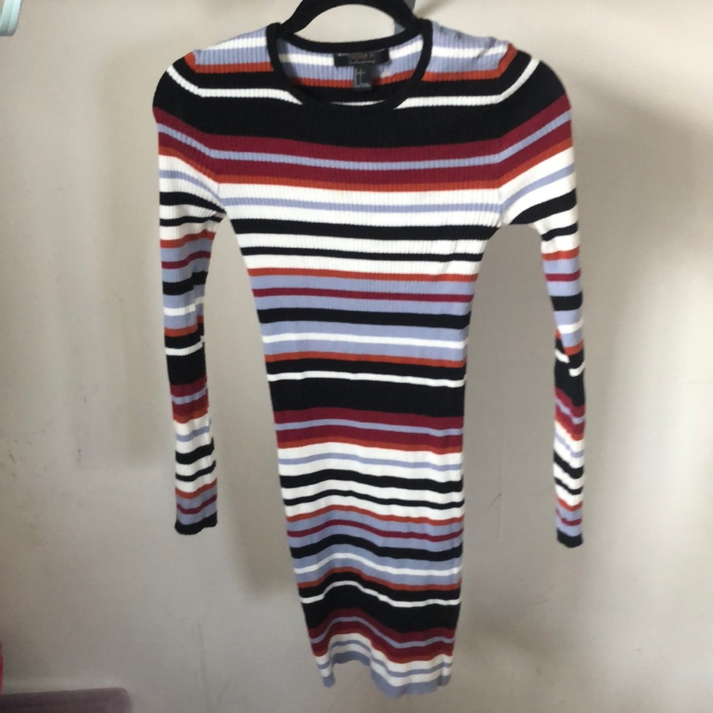 Large stretchy stripe sweater dress : used